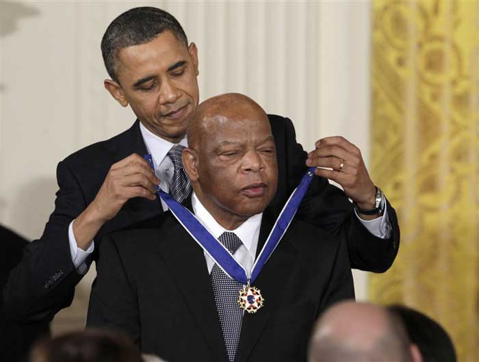 John Lewis receives Congressional Medal of Honor from President Obama