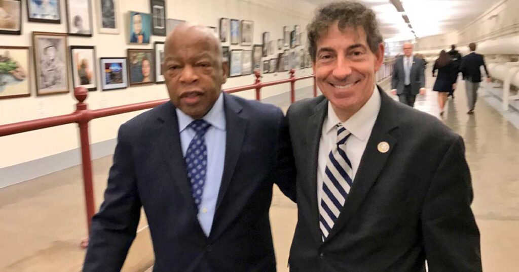 Rep. John Lewis with Rep. Jamie Raskin